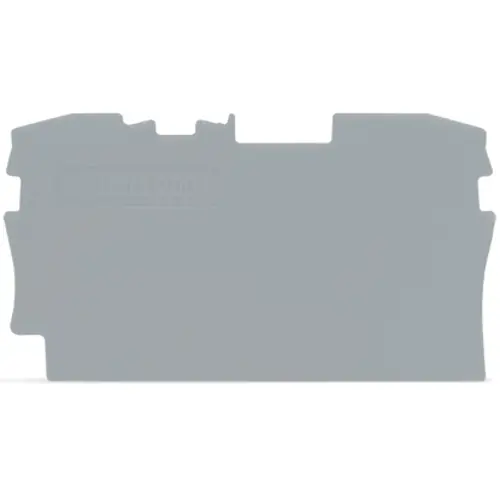 Wago 2004-1291 afsluit- en tussenplaat rijgklem 1mm grijs