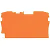 Wago 2004-1292 afsluit- en tussenplaat rijgklem 1 mm oranje