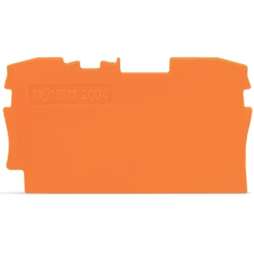 Wago 2004-1292 afsluit- en tussenplaat rijgklem 1 mm oranje