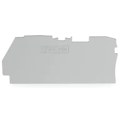 Wago 2104-1291 afsluit- en tussenplaat rijgklem 1 mm grijs 25 stuks