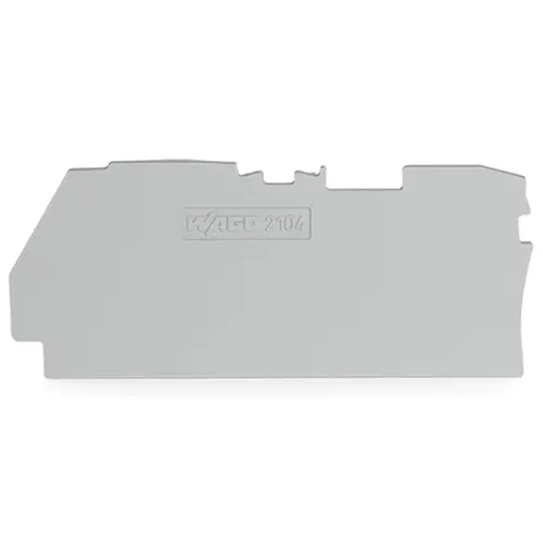 Wago 2104-1291 afsluit- en tussenplaat rijgklem 1 mm grijs 25 stuks