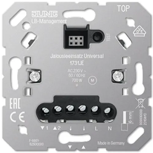 JUNG 1731 JE jaloeziebesturing met ingang nevenpost