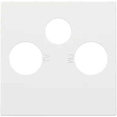 Niko 154-69551 centraalplaat coax/sat white coated