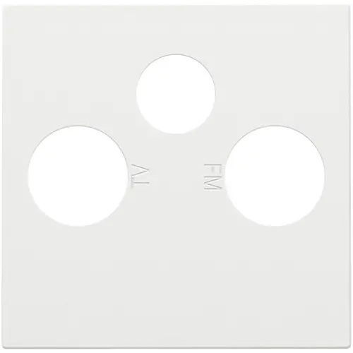Niko 154-69551 centraalplaat coax/sat white coated