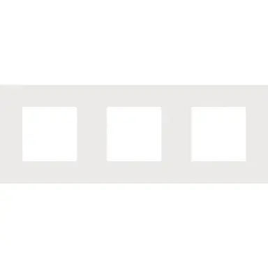 Niko 154-76700 afdekraam 3-voudig Pure white steel coated