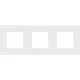 Niko 154-76700 afdekraam 3-voudig Pure white steel coated