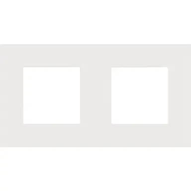 Niko 154-76800 afdekraam 2-voudig Pure white steel coated