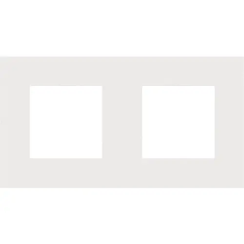 Niko 154-76800 afdekraam 2-voudig Pure white steel coated