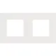 Niko 154-76800 afdekraam 2-voudig Pure white steel coated