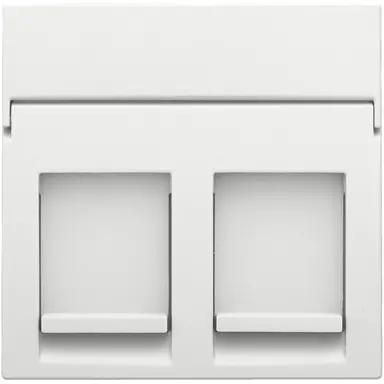 Niko 154-65200 centraalplaat 2-voudig tbv RJ draagring white coated