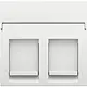 Niko 154-65200 centraalplaat 2-voudig tbv RJ draagring white coated