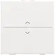 Niko 154-00004 enkelvoudige toets met pijlsymbolen voor draadloze schakelaar met twee toetsen white coated