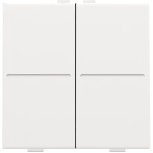 Niko 154-00007 tweevoudige toets voor draadloze schakelaar white coated