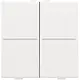 Niko 154-00007 tweevoudige toets voor draadloze schakelaar white coated