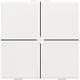 Niko 154-51004 drukknop 4-voudig voor Niko Home Control white coated