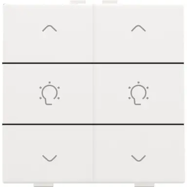 Niko 154-51046 dimbediening 2-voudig met symbool voor Niko Home Control white coated