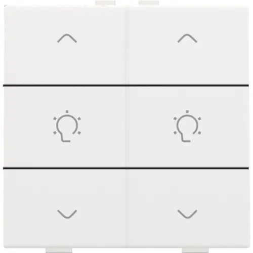 Niko 154-51046 dimbediening 2-voudig met symbool voor Niko Home Control white coated