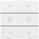 Niko 154-51046 dimbediening 2-voudig met symbool voor Niko Home Control white coated