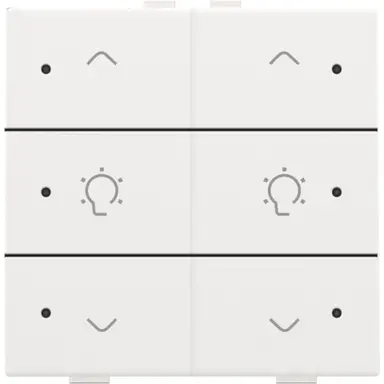 Niko 154-52046 dimbediening 2-voudig met LED en symbool voor Niko Home Control white coated