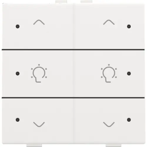 Niko 154-52046 dimbediening 2-voudig met LED en symbool voor Niko Home Control white coated