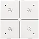 Niko 154-52054 ventilatiebediening met LED voor Niko Home Control white coated
