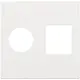 Niko 154-65702 centraalplaat Coax en RJ45 white coated