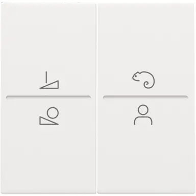 Niko 154-90002 afwerkingsset voor een draadloze schakelaar of een drukknop met 4 bedieningsknoppen en ledsturing white coated