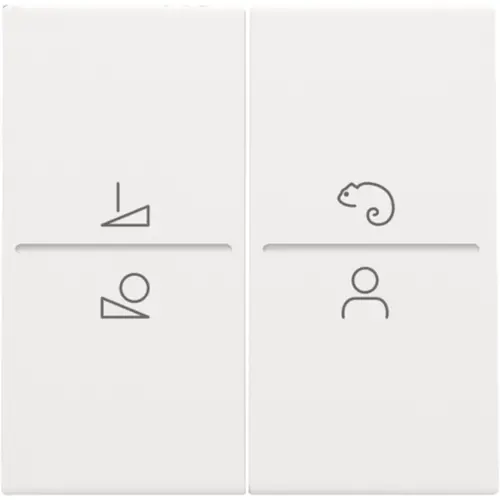 Niko 154-90002 afwerkingsset voor een draadloze schakelaar of een drukknop met 4 bedieningsknoppen en ledsturing white coated