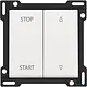 Niko 154-65905 jaloezieknop tbv tweevoudige elektrisch gescheiden schakelaar white coated