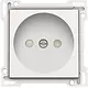 Niko 154-66501 afdekplaat voor wandcontactdoos zonder randaarde white coated