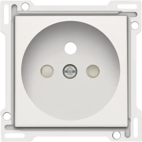 Niko 154-66601 afdekplaat voor wandcontactdoos met penaarde Belgie kindveilig white coated