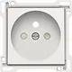 Niko 154-66601 afdekplaat voor wandcontactdoos met penaarde Belgie kindveilig white coated