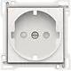 Niko 154-66901 afdekplaat voor wandcontactdoos randaarde kindveilig white coated