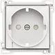 Niko 154-66908 afdekplaat voor wandcontactdoos randaarde kindveilig spanningsaanduiding white coated