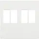 Niko 154-69701 centraalplaat 2-voudig voor stereo luidspreker aansluitdoos white coated