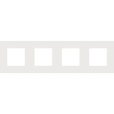 Niko 154-76400 afdekraam 4-voudig Pure steel white coated