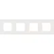 Niko 154-76400 afdekraam 4-voudig Pure steel white coated