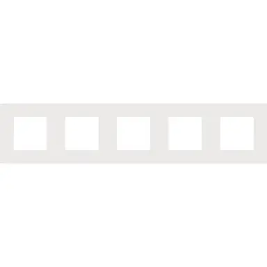 Niko 154-76005 afdekraam 5-voudig Pure steel white coated