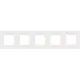 Niko 154-76005 afdekraam 5-voudig Pure steel white coated