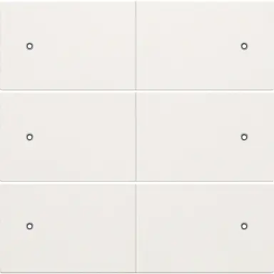 Niko 154-60150 afwerkingsset voor 6-voudige potentiaalvrije drukknop 24 V met LED's white coated