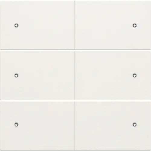 Niko 154-60150 afwerkingsset voor 6-voudige potentiaalvrije drukknop 24 V met LED's white coated