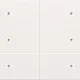Niko 154-60150 afwerkingsset voor 6-voudige potentiaalvrije drukknop 24 V met LED's white coated