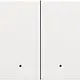 Niko 154-32004 afwerkingsset met lens voor dubbele elektronische schakelaar white coated