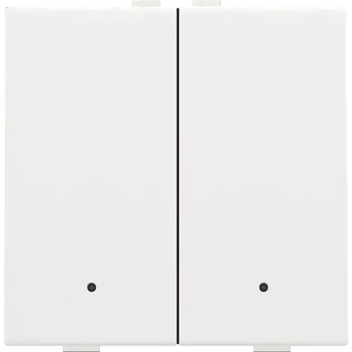 Niko 154-52202 drukknop 2-voudig met LED en comfortsensoren Niko Home Control white coated
