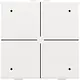 Niko 154-52204 drukknop 4-voudig met LED en comfortsensoren voor Niko Home Control white coated
