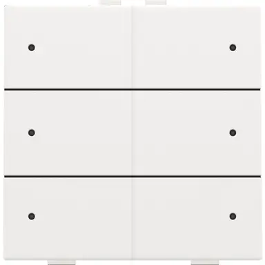 Niko 154-52206 drukknop 6-voudig met LED en comfortsensoren voor Niko Home Control white coated