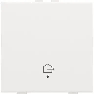 Niko 154-52921 drukknop 1-voudig met LED en comfortsensoren voor Niko Home Control symbool woning verlaten white coated