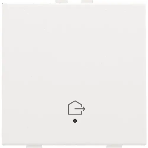 Niko 154-52921 drukknop 1-voudig met LED en comfortsensoren voor Niko Home Control symbool woning verlaten white coated