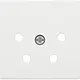 Niko 154-69010 centraalplaat telefoon 4-polig white coated