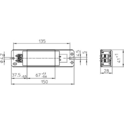 Vossloh VSLN3080 Voorschakelapparaaat 1x30w 1x15w conventioneel
